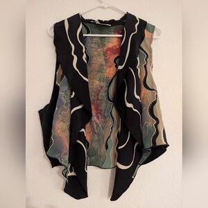 Louise Blumberg Silk hand Dyed Abstract Vest